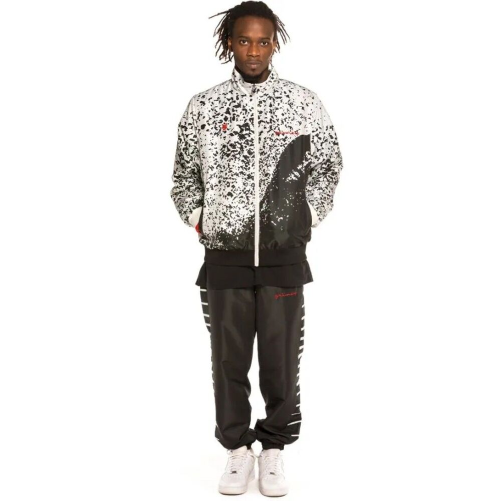 Grimey GRMY x GZUZ Collab Men's Jacket Splatter Track Jacket Full Zip Large